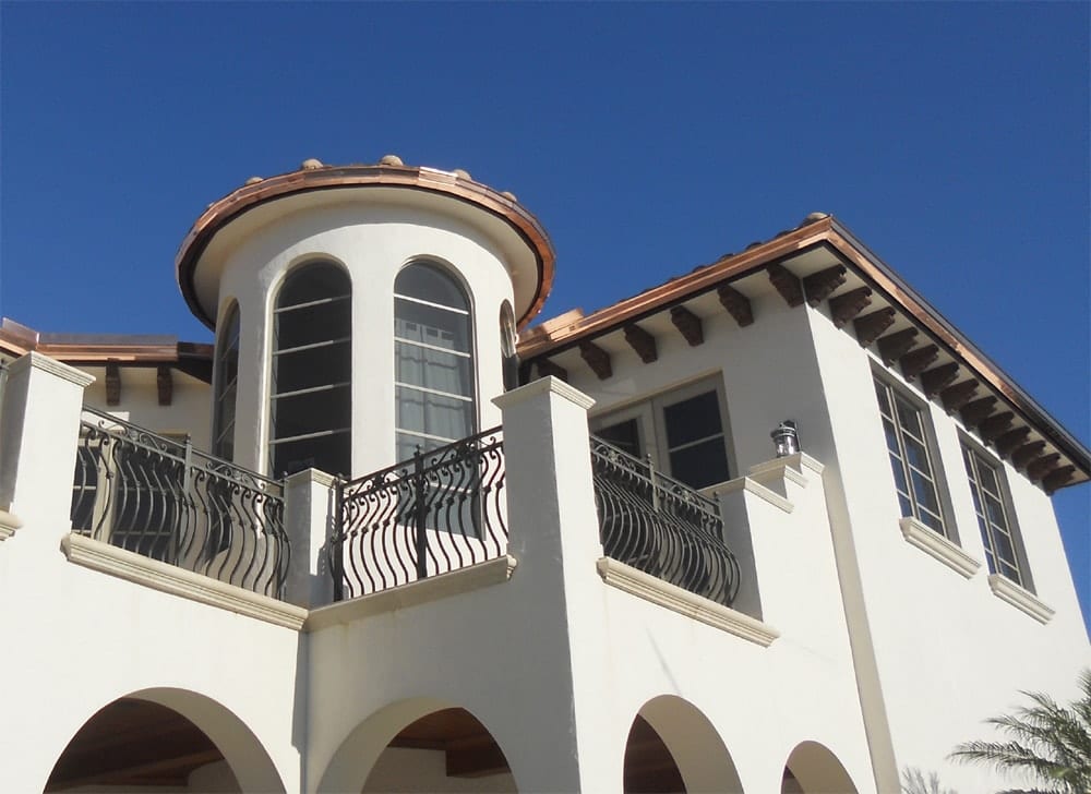 Copper gutters Boca Raton